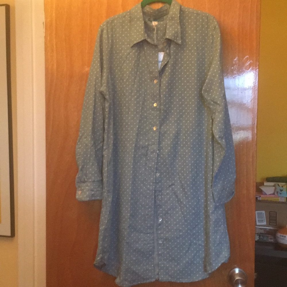 Pim & Larkin Polka Dot Shirt Dress